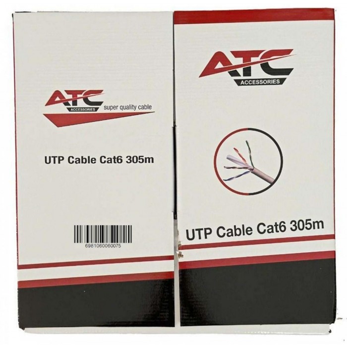 ATC-613W UTP CAT6 305m Λευκό Εσωτερικό ATC-613W UTP CAT6 305m Λευκό Εσωτερικό