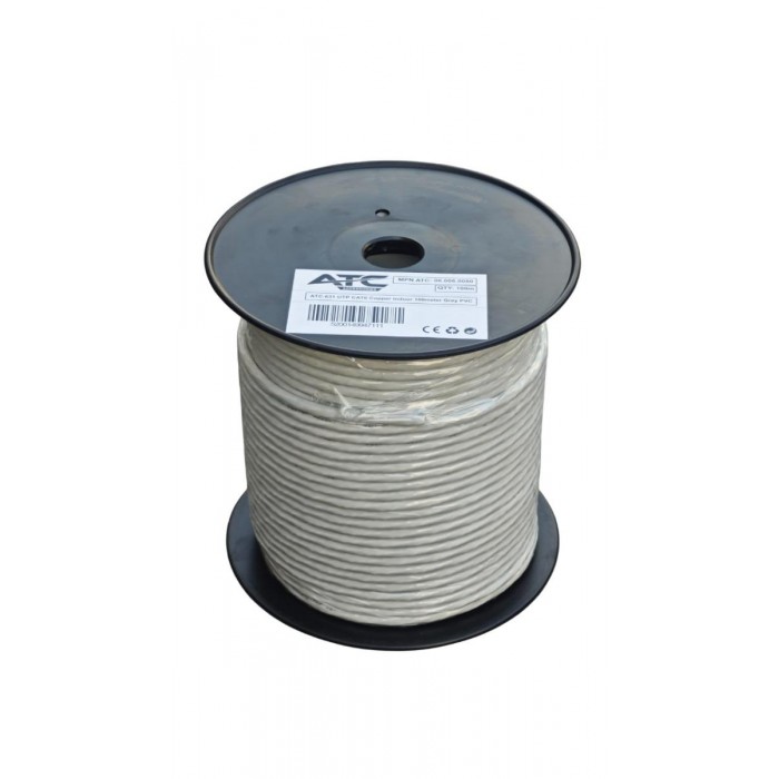 ATC-631 Στροφείο UTP CAT6 Εσωτερικού Χώρου με Χαλκό Cu Γκρι PVC 100m