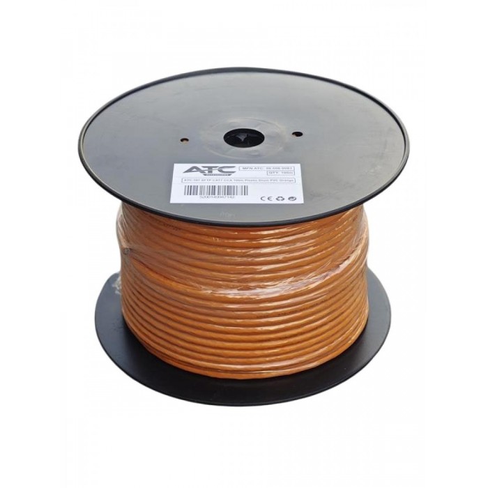 ATC-107 Στροφείο SFTP CAT7 CCA PVC Πορτοκαλί 100m ATC-107 Στροφείο SFTP CAT7 CCA PVC Πορτοκαλί 100m