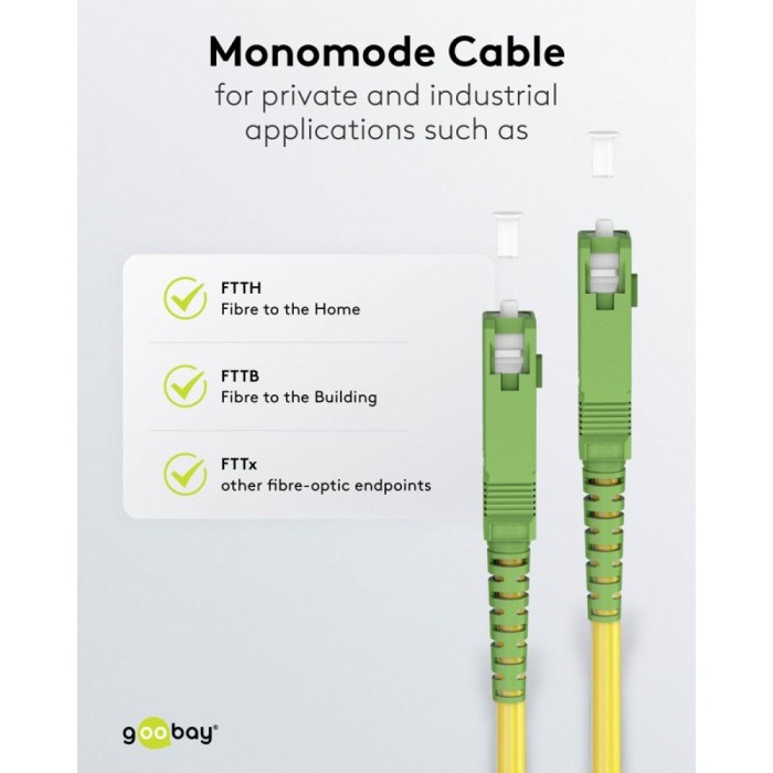 Goobay Καλώδιο Οπτικής Ίνας FTTH Μονής Λειτουργίας OS2 Κίτρινο 3μ Goobay Καλώδιο Οπτικής Ίνας FTTH Μονής Λειτουργίας OS2 Κίτρινο 3μ