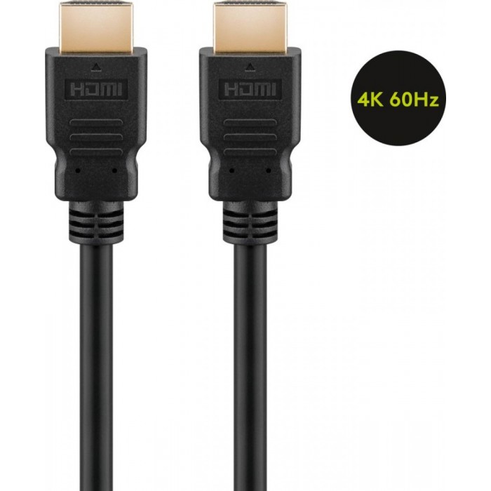 Goobay Essential High Speed HDMI Cable with Ethernet 4K/60 Hz 1.5 m Goobay Essential High Speed HDMI Cable with Ethernet 4K/60 Hz 1.5 m