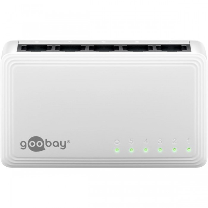 Goobay Gigabit Ethernet Switch 5 Θυρών 64563 Λευκό Goobay Gigabit Ethernet Switch 5 Θυρών 64563 Λευκό
