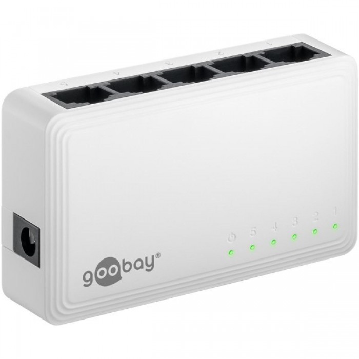 Goobay Gigabit Ethernet Switch 5 Θυρών 64563 Λευκό Goobay Gigabit Ethernet Switch 5 Θυρών 64563 Λευκό