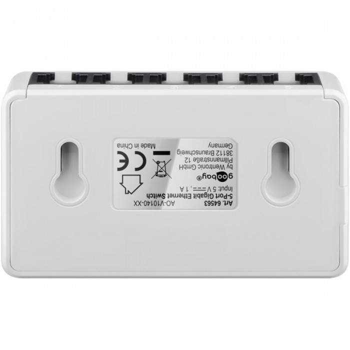 Goobay Gigabit Ethernet Switch 5 Θυρών 64563 Λευκό Goobay Gigabit Ethernet Switch 5 Θυρών 64563 Λευκό