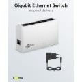 Goobay Gigabit Ethernet Switch 5 Θυρών 64563 Λευκό Goobay Gigabit Ethernet Switch 5 Θυρών 64563 Λευκό