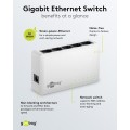 Goobay Gigabit Ethernet Switch 5 Θυρών 64563 Λευκό Goobay Gigabit Ethernet Switch 5 Θυρών 64563 Λευκό