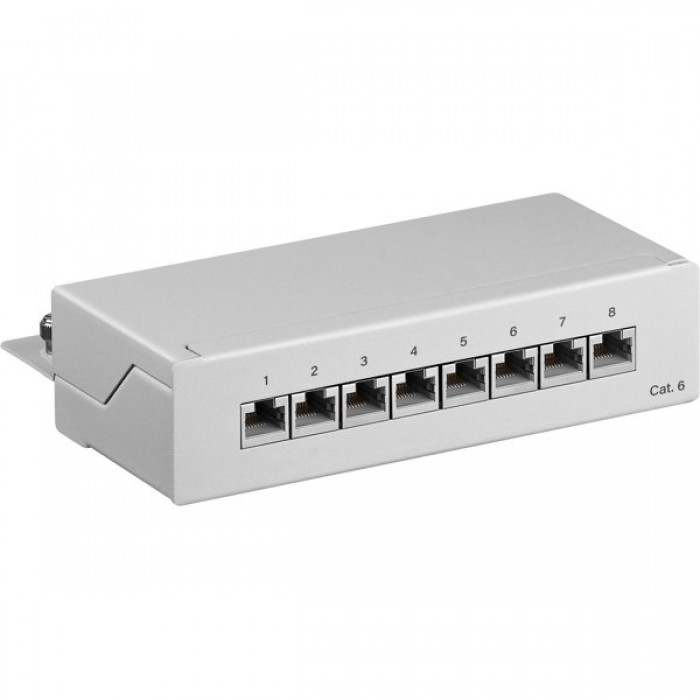 Goobay CAT 6 Patch Panel 8 Θυρών STP Mini/Desktop 93047 Γκρι Goobay CAT 6 Patch Panel 8 Θυρών STP Mini/Desktop 93047 Γκρι