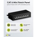 Goobay CAT 6 Patch Panel 8 Θυρών Mini/Desktop 96105 Μαύρο Goobay CAT 6 Patch Panel 8 Θυρών Mini/Desktop 96105 Μαύρο