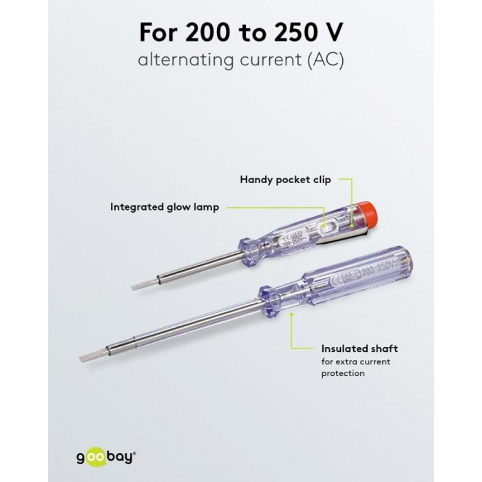 Goobay Σετ Δοκιμαστών Τάσης  2τμχ 140 mm & 190 mm 200–250V