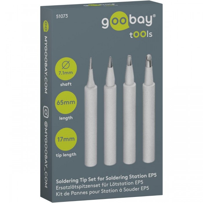 Goobay Tools Σετ ανταλλακτικών μυτών κολλητηριού (51073) Goobay Tools Σετ ανταλλακτικών μυτών κολλητηριού (51073)