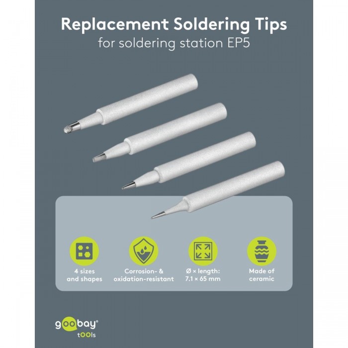 Goobay Tools Σετ ανταλλακτικών μυτών κολλητηριού (51073) Goobay Tools Σετ ανταλλακτικών μυτών κολλητηριού (51073)