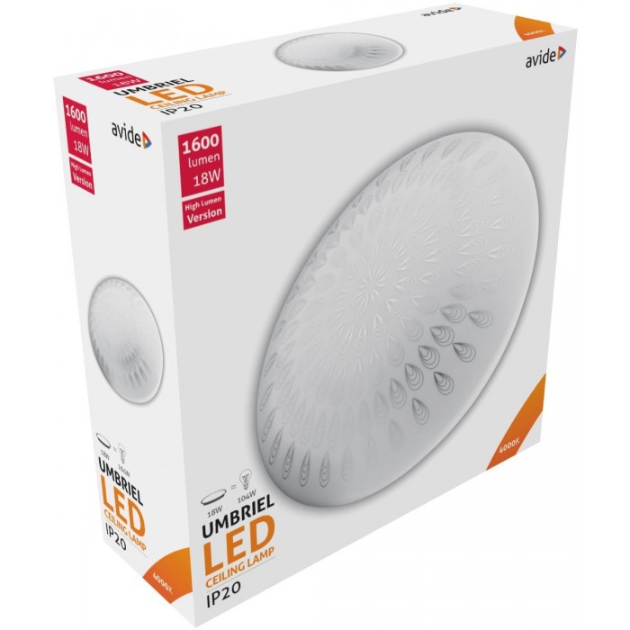 Avide LED Μοντέρνα Πλαφονιέρα Οροφής Umbriel (Raindrop) 18W 330*100mm Avide LED Μοντέρνα Πλαφονιέρα Οροφής Umbriel (Raindrop) 18W 330*100mm