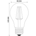 Avide LED Filament Κοινή 12W E27 A65 360° Θερμό 2700K Υψηλής Φωτεινότητας Avide LED Filament Κοινή 12W E27 A65 360° Θερμό 2700K Υψηλής Φωτεινότητας
