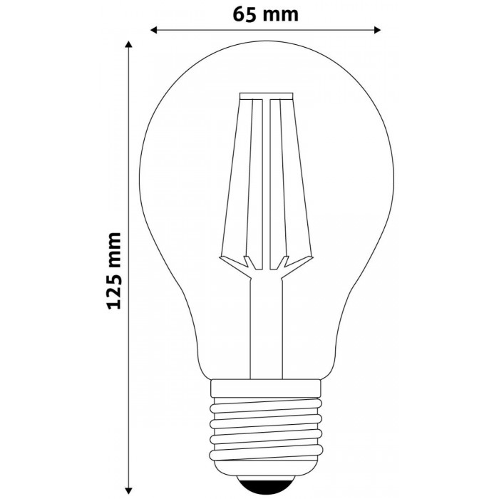 Avide LED Filament Κοινή 12W E27 A65 360° Θερμό 2700K Υψηλής Φωτεινότητας Avide LED Filament Κοινή 12W E27 A65 360° Θερμό 2700K Υψηλής Φωτεινότητας
