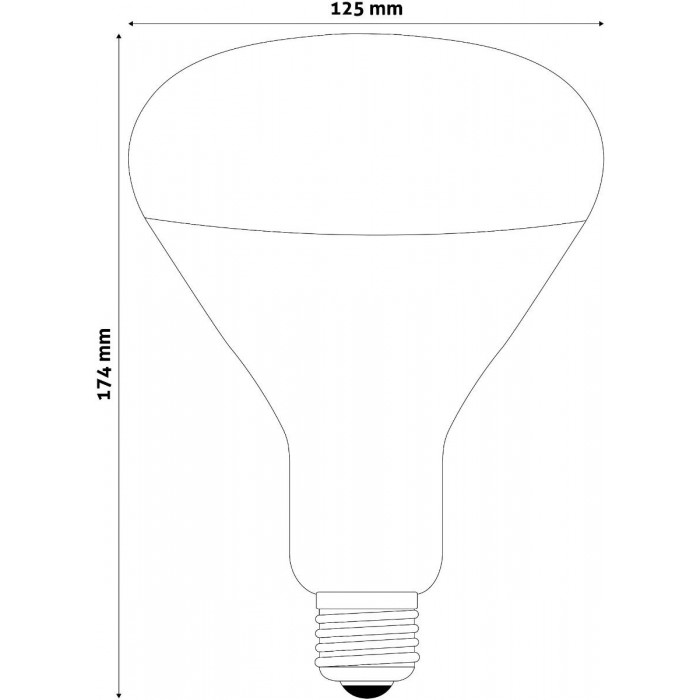 Avide Λάμπα Υπερύθρων E27 100W Διάφανο