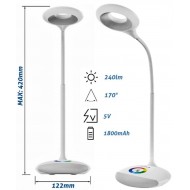 Avide LED Φωτιστικό Γραφείου RGB Άσπρο 4W