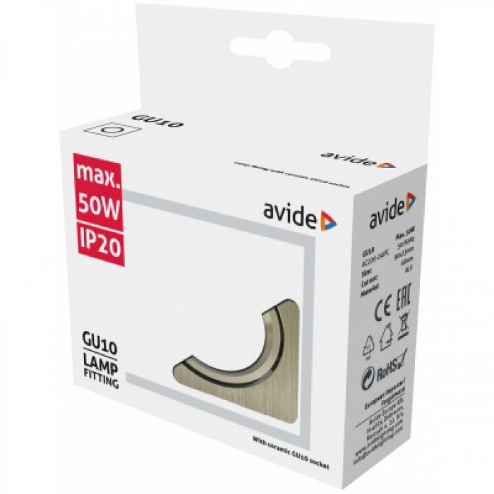 Avide GU10 Πλαίσιο Τετράγωνο Αλουμίνιο Avide GU10 Πλαίσιο Τετράγωνο Αλουμίνιο