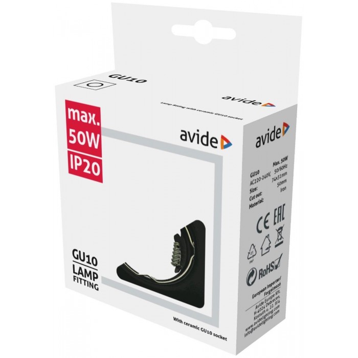 Avide GU10 Πλαίσιο Τετράγωνο Ανθρακί Avide GU10 Πλαίσιο Τετράγωνο Ανθρακί