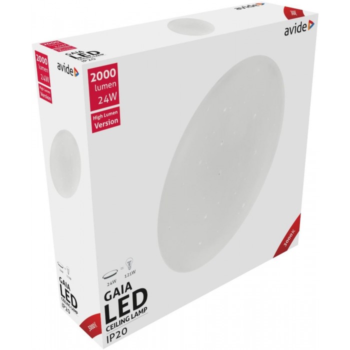 Avide LED Μοντέρνα Πλαφονιέρα Οροφής Gaia 24W 380*105.0mm Θερμό 3000K Avide LED Μοντέρνα Πλαφονιέρα Οροφής Gaia 24W 380*105.0mm Θερμό 3000K