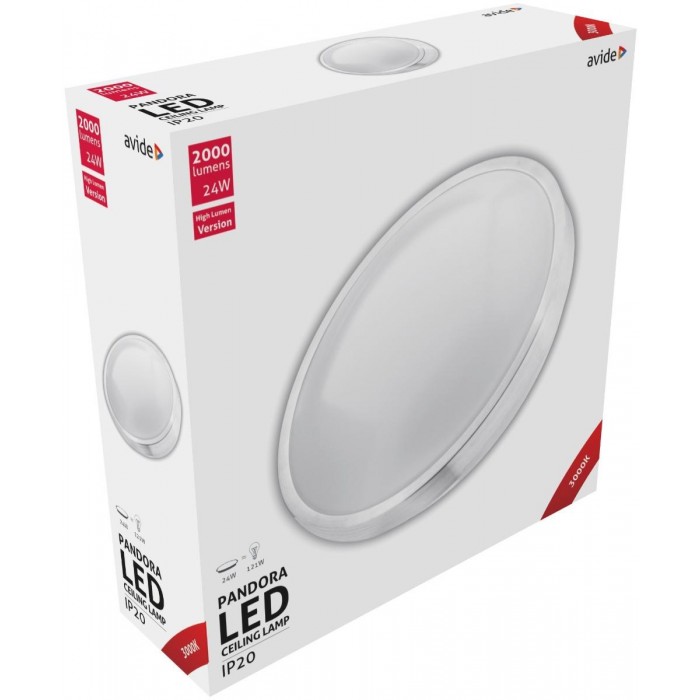 Avide LED Μοντέρνα Πλαφονιέρα Οροφής Pandora (Αλουμίνιο) 24W 380*110.0mm Θερμό 3000K Avide LED Μοντέρνα Πλαφονιέρα Οροφής Pandora (Αλουμίνιο) 24W 380*110.0mm Θερμό 3000K