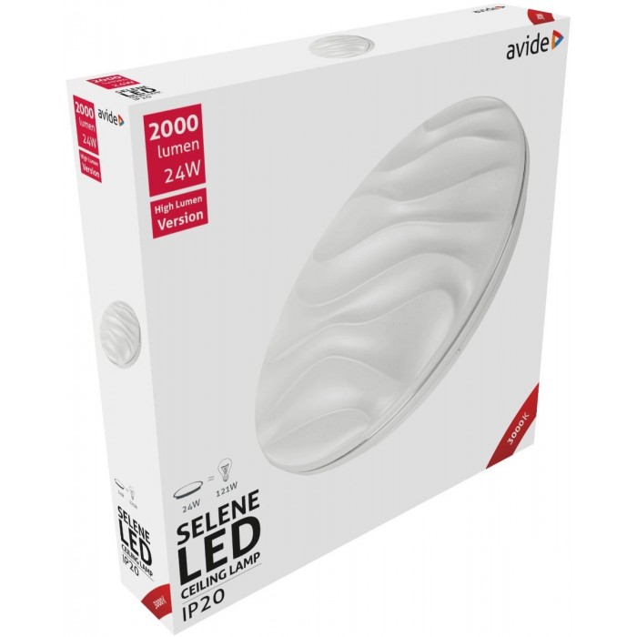 Avide LED Μοντέρνα Πλαφονιέρα Οροφής Selene 24W 380*70mm Θερμό 3000K Avide LED Μοντέρνα Πλαφονιέρα Οροφής Selene 24W 380*70mm Θερμό 3000K