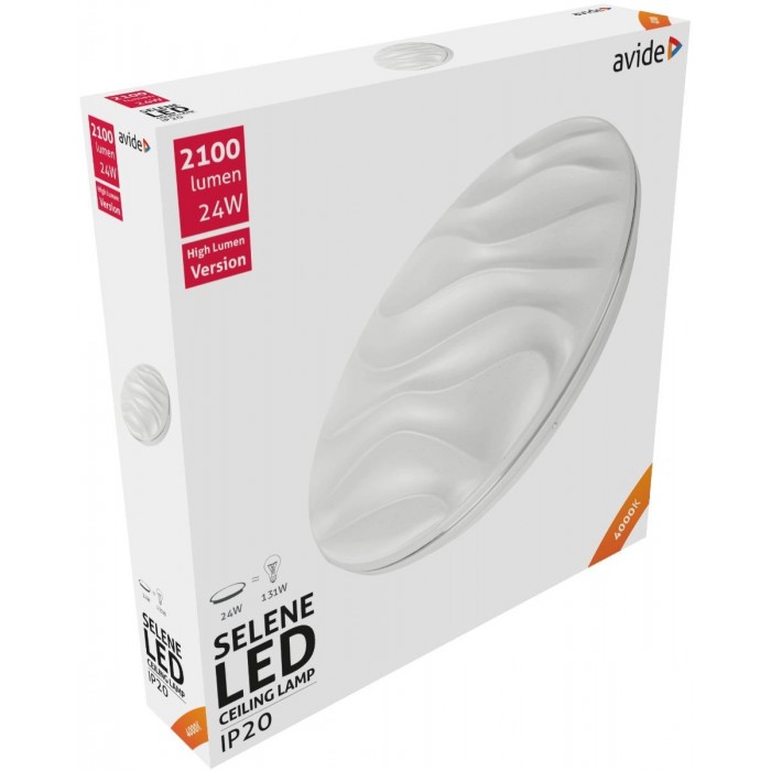 Avide LED Μοντέρνα Πλαφονιέρα Οροφής Selene 24W 380*70mm Λευκό 4000K Avide LED Μοντέρνα Πλαφονιέρα Οροφής Selene 24W 380*70mm Λευκό 4000K