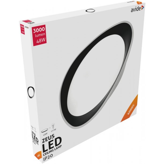 Avide LED Μοντέρνα Πλαφονιέρα Οροφής Zeus 48W Λευκό 4000K Avide LED Μοντέρνα Πλαφονιέρα Οροφής Zeus 48W Λευκό 4000K