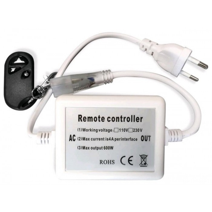 Avide LED Ταινία 220V 600W Ντίμερ 3528 SMD RF Τηλεχειριστήριο και Controll Avide LED Ταινία 220V 600W Ντίμερ 3528 SMD RF Τηλεχειριστήριο και Controll