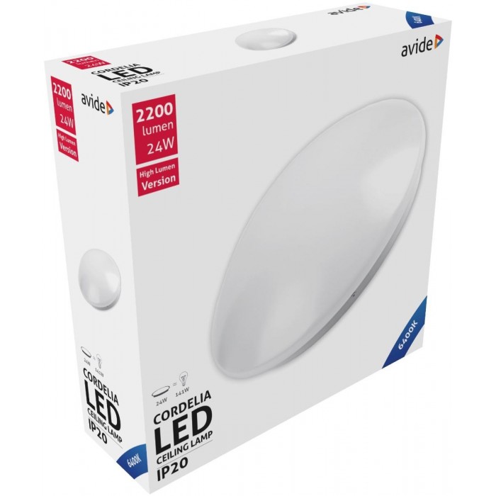 Avide LED Μοντέρνα Πλαφονιέρα Οροφής Cordelia 24W 380*110.0mm Ψυχρό 6400K Avide LED Μοντέρνα Πλαφονιέρα Οροφής Cordelia 24W 380*110.0mm Ψυχρό 6400K