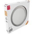 Avide LED Πλαφονιέρα Στρογγυλό Αλουμίνιο Σατέν Νίκελ 18W Λευκό 4000K