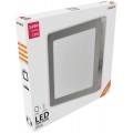 Avide LED Πλαφονιέρα Τετράγωνο Αλουμίνιο Σατέν Νίκελ 18W Λευκό 4000K