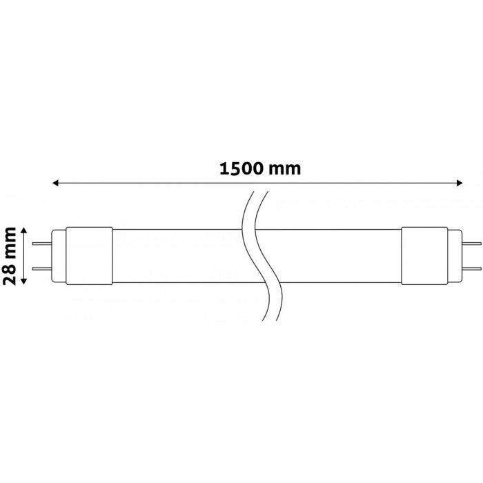 Avide LED Τύπου Φθορίου 24W G13 1500mm Θερμό 3000K