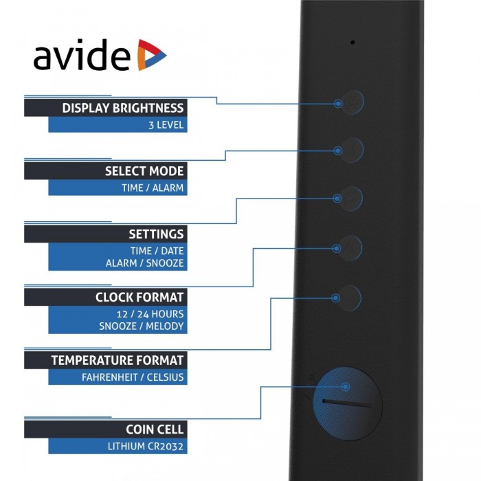 Avide LED Φωτιστικό Γραφείου Δερμάτινο με Ημερολόγιο Μαύρο 6W Avide LED Φωτιστικό Γραφείου Δερμάτινο με Ημερολόγιο Μαύρο 6W