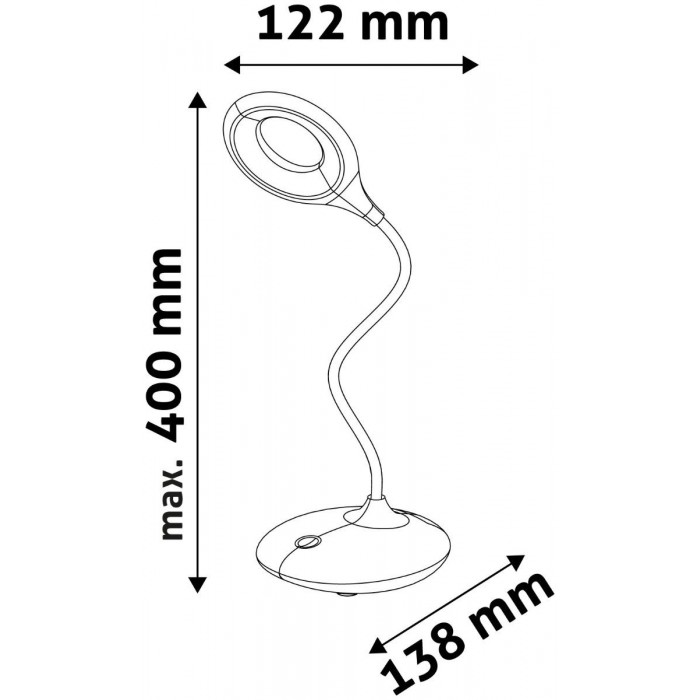 Avide LED Φωτιστικό Γραφείου Minimal Άσπρο 4W