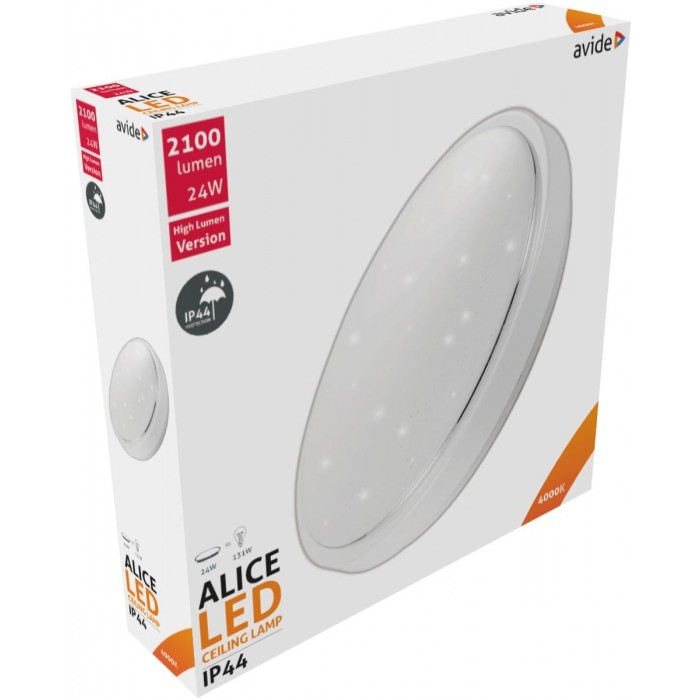 Avide LED Πλαφονιέρα Oyster IP44 Alice 24W 380*110mm NW 4000K Avide LED Πλαφονιέρα Oyster IP44 Alice 24W 380*110mm NW 4000K