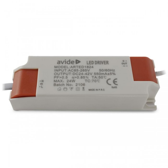 Avide LED Στρογγυλό Πάνελ Οροφής Χωνευτό από Αλουμίνιο Satin Nickel 24W NW 4000K