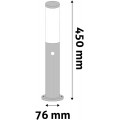 Avide Εξωτερικό Φωτιστικό Κήπου Boca 1xE27 450mm IP44 Μαύρο Φωτοκύτταρο