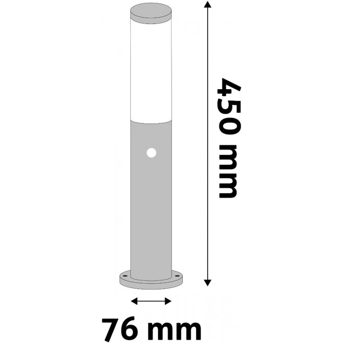 Avide Εξωτερικό Φωτιστικό Κήπου Boca 1xE27 450mm IP44 Σατέν Νίκελ Φωτοκύτταρο