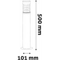 Avide Εξωτερικό Φωτιστικό Κήπου Delmar 1xE27 500mm IP44 Σατέν Νίκελ