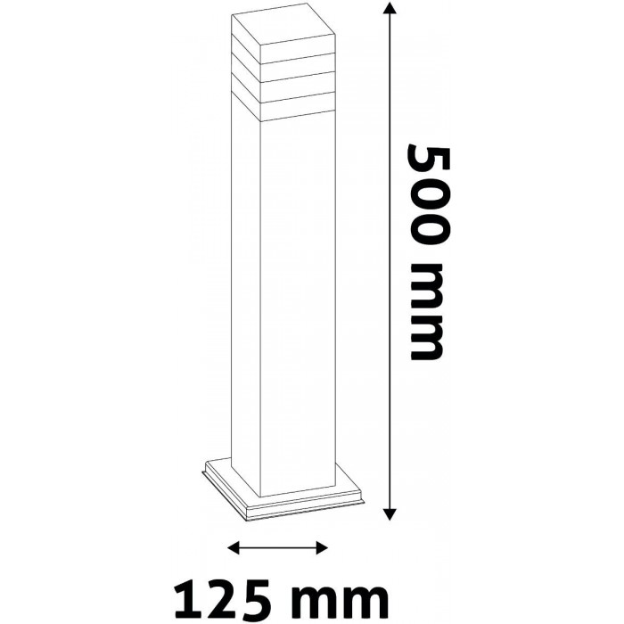 Avide Εξωτερικό Φωτιστικό Κήπου Jolla LED 2W Λευκό 500mm IP44 Σατέν Νίκελ