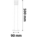 Avide Εξωτερικό Φωτιστικό Κήπου Sunset LED 1.5W NW 500mm IP44 Σατέν Νίκελ