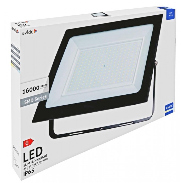 Avide LED Προβολέας Slim SMD 200W Ψυχρό 6400K Value Avide LED Προβολέας Slim SMD 200W Ψυχρό 6400K Value