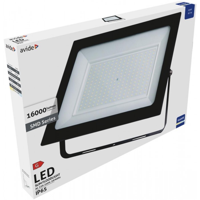 Avide LED Προβολέας Slim SMD 200W Ψυχρό 6400K Value Avide LED Προβολέας Slim SMD 200W Ψυχρό 6400K Value