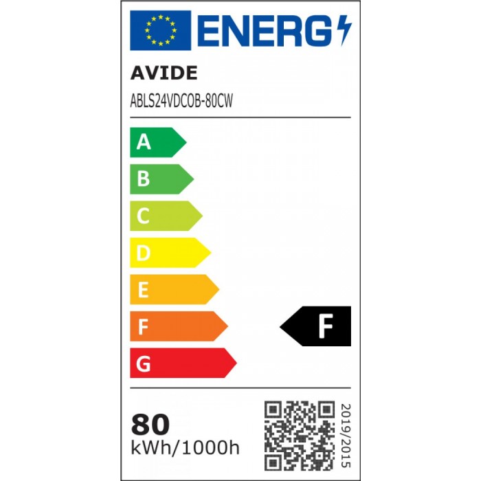 Avide Ταινία LED D-COB 24V 8W 6400K CW IP44 10m Avide Ταινία LED D-COB 24V 8W 6400K CW IP44 10m