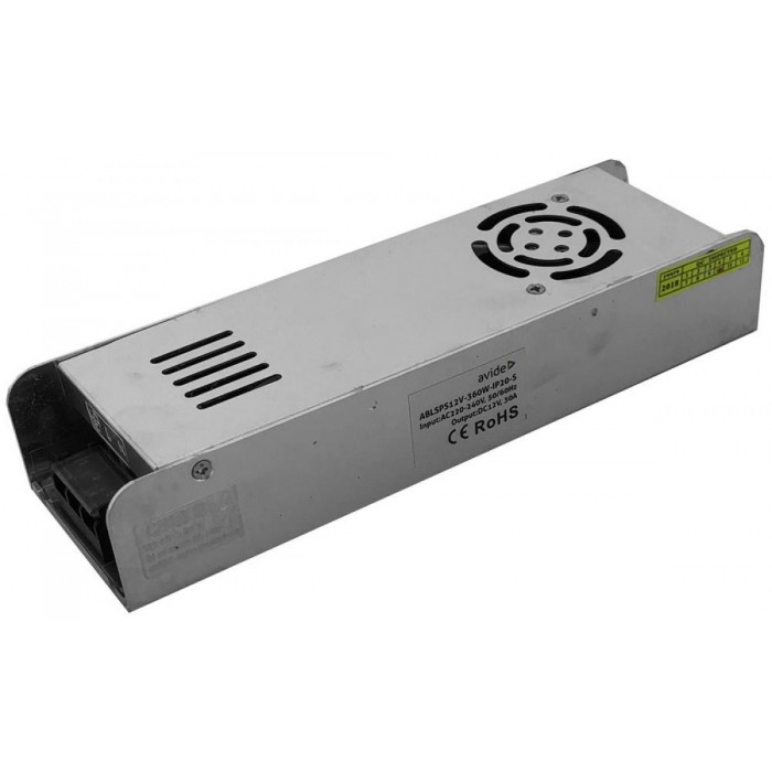 Avide Τροφοδοτικό Ταινιών LED 12V 360W IP20 Slim