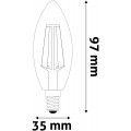 Avide LED Filament Κερί 4.9W E14 Θερμό 2700K Super Υψηλής Φωτεινότητας Avide LED Filament Κερί 4.9W E14 Θερμό 2700K Super Υψηλής Φωτεινότητας