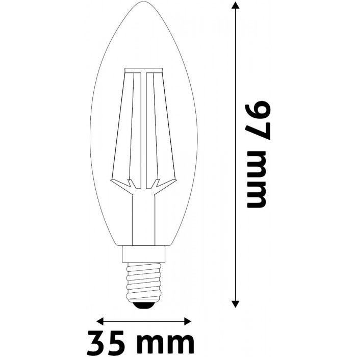 Avide LED Filament Κερί 4.9W E14 Θερμό 2700K Super Υψηλής Φωτεινότητας Avide LED Filament Κερί 4.9W E14 Θερμό 2700K Super Υψηλής Φωτεινότητας