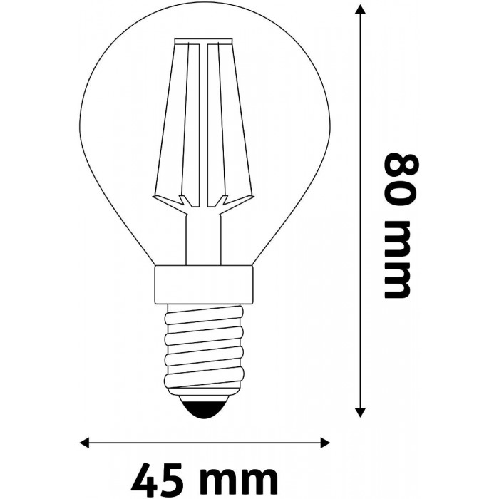 Avide LED Filament Σφαιρική 4.9W E14 Θερμό 2700K Super Υψηλής Φωτεινότητας Avide LED Filament Σφαιρική 4.9W E14 Θερμό 2700K Super Υψηλής Φωτεινότητας