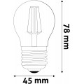 Avide LED Filament Σφαιρική 4.9W E27 Θερμό 2700K Super Υψηλής Φωτεινότητας Avide LED Filament Σφαιρική 4.9W E27 Θερμό 2700K Super Υψηλής Φωτεινότητας