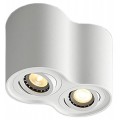 Avide Φωτιστικό Οροφής GU10 Spot Light Στρογγυλό Λευκό Περιστρεφόμενο Διπλό Avide Φωτιστικό Οροφής GU10 Spot Light Στρογγυλό Λευκό Περιστρεφόμενο Διπλό